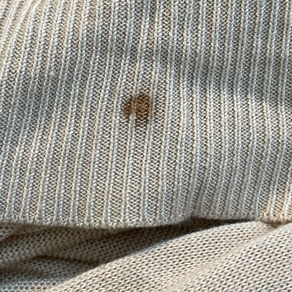 Boston Proper Long Line Duster Cardigan Sweater Cream Knit Button Front M - Picture 8 of 8